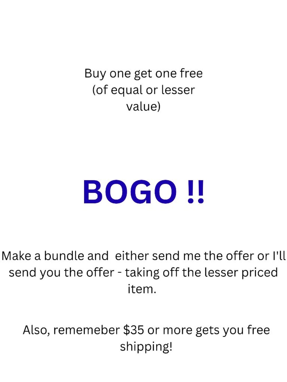 BOGO sales event